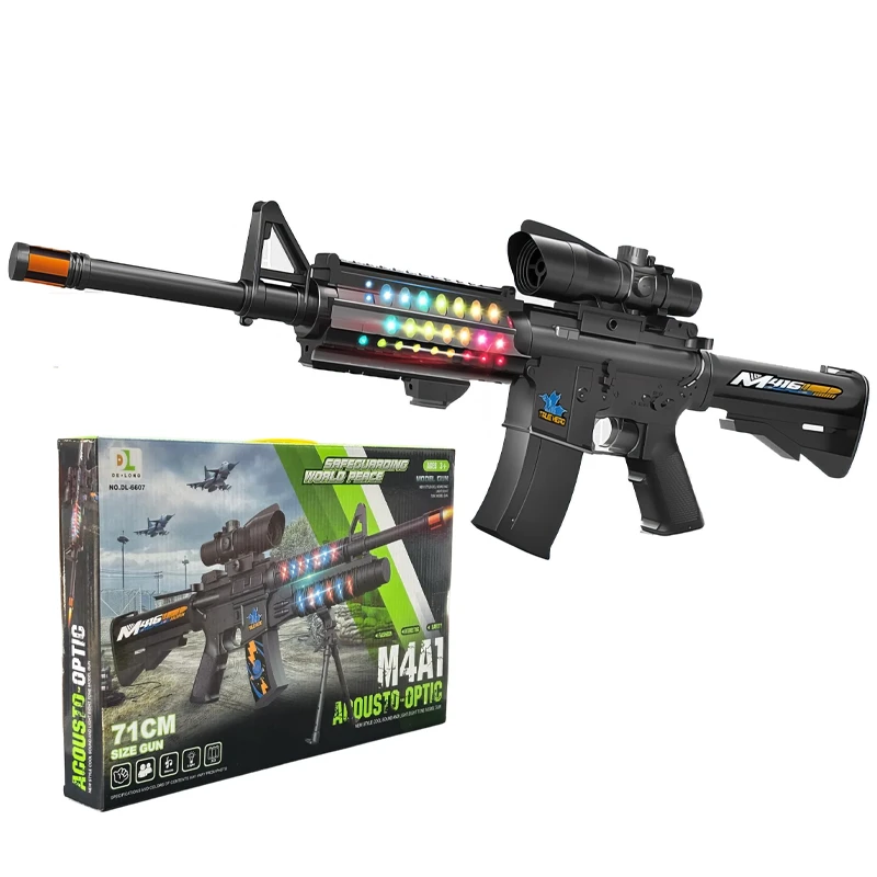 M4A1 Acousto-Optic Light-Up Automatic Toy Gun  , Battery Operated